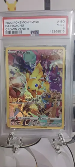 Pokemon Sword & Shield Crown Zenith Pikachu Full Art Crown Zenith PSA 10 - Image 1