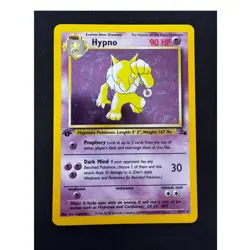 Pokemon Hypno 8/62 Fossil 1st Edition Holo Rare 90 HP Stage 1 1999 TCG Wizards - Image 1