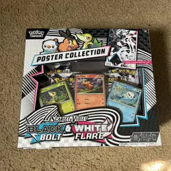 Pokemon Black Bolt and White Flare Poster Collection NEW IN HAND - Image 1