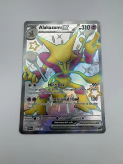 Pokemon Alakazam EX Shiny Ultra Rare Holo 215/091 SV: Paldean Fates NM - Image 1