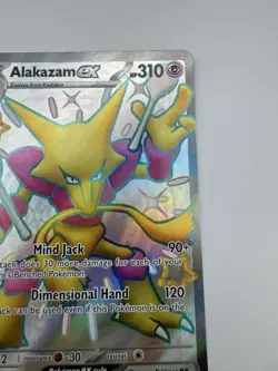 Pokemon Alakazam EX Shiny Ultra Rare Holo 215/091 SV: Paldean Fates NM - Image 3