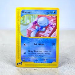 Wooper 66/147 Aquapolis NISHIDA ART 1-OWNER WOTC 2002 NM Pokemon Non-Holo - Image 1