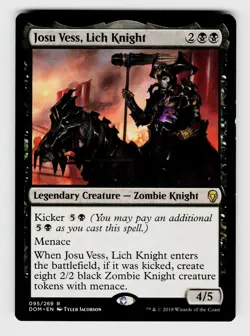 MTG, Dominaria, Josu Vess, Lich Knight, Normal, No.95, R Legendary Creature - Zo - Image 1