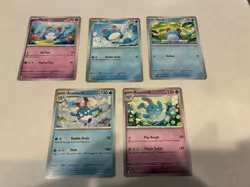 Lot Of 5 Marill and Azumarill Pokemon Cards - Image 1