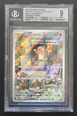 Pokemon Charmander 044 Sv: Scarlet & Violet Promo Cards Holo Beckett 9 Mint - Image 1