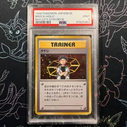 PSA 9 - Gym City Deck Japanese HOLO Brock Pokemon - Image 1