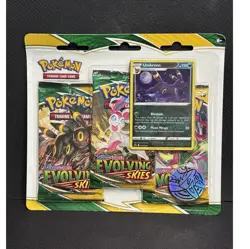 Pokemon TCG SWSH Evolving Skies 3-Pack Blister Umbreon Promo English 2021 - Image 1