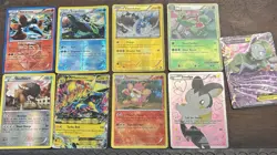 Small Bundle 9 Pokemon Cards-Holo-Basic-Stages 1&2- One Mega - Image 1