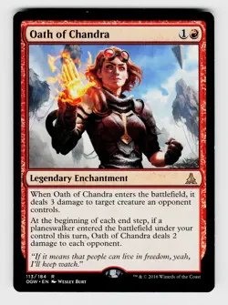 MTG, Prerelease Cards, Oath of Chandra, Normal, No.113, R Legendary Enchantment - Image 1