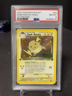 Pokemon Dark Raichu Team Rocket 1st Edition Holo Secret Rare #83 PSA 8 - Image 1