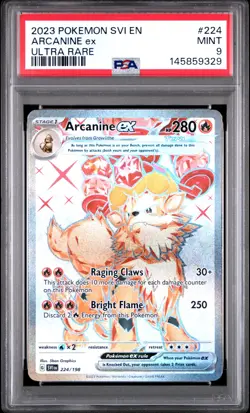 2023 Pokemon Scarlet & Violet 224 Arcanine EX PSA 9 145859329 - Image 1