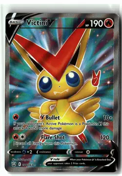 Victini V ⭐ 144/163 Holo Ultra Rare Battle Styles 2021 Pokemon NM - Image 1