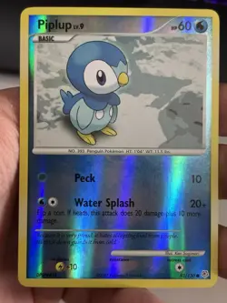 Pokemon Piplup Common Diamond and Pearl 93/130 Reverse Holo NM - Image 1