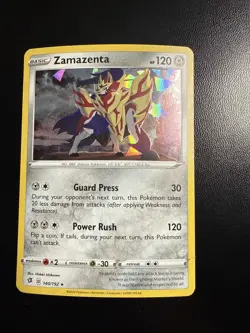 Zamazenta Rare 140/192 Holo Rebel Clash Pokemon Card - Image 1