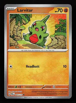 Larvitar 047/131 Common Prismatic Evolutions Pokemon Card - Image 1