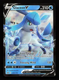 Glaceon V SWSH196 Promo Sword & Shield Promo Pokemon Card - Image 1