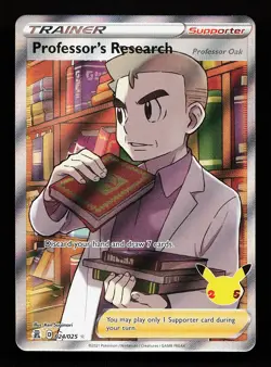Professor's Research (Professor Oak) 024/025 Celebrations Pokemon Card - Image 1
