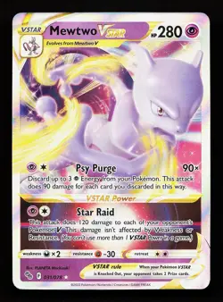 Mewtwo VSTAR 031/078 VSTAR Rare Pokemon GO Pokemon Card - Image 1