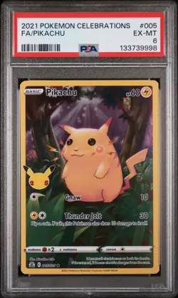 Pikachu Pokemon Celebrations 005 NM PSA 6 - Image 1