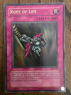 YuGiOh Rope of Life PGD-105 Ultra Rare Unlimited Edition LP - Image 1