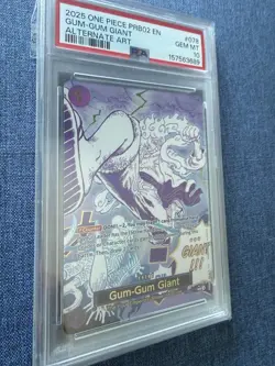 Gum-Gum Giant Luffy OP09-078 Alternate Art PSA 10 English PRB02 One Piece TCG - Image 3