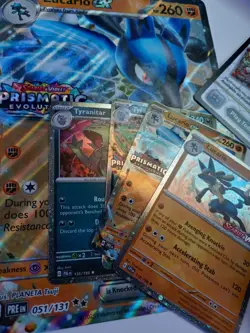 NO BOX Pokemon Lucario ex Tyranitar ex Premium Collection Prismatic Evolutions - Image 3