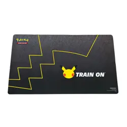Pokemon 2021 25th Anniversary Train On Premium Play Mat PlayMat Desk Mat Black - Image 1