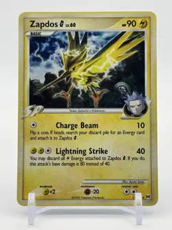 2009 Pokemon Platinum Arceus Zapdos G Holo 12/99 #12 LP - Image 1
