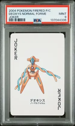 Pokemon FireRed Deoxys Normal Forme Joker Playing Poker Card 2004 PSA 9 MINT - Image 1