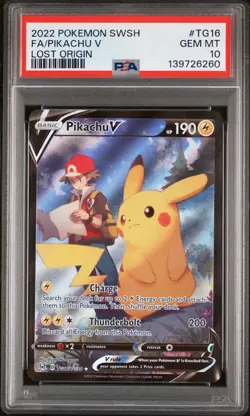 PSA 10 PIKACHU V TG16/TG30 LOST ORIGIN POKEMON - Image 1