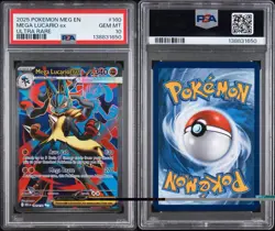 2025 POKEMON MEG EN-MEGA EVOLUTION ULTRA RARE #160 MEGA LUCARIO EX PSA 10 - Image 3