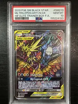 Pokemon 2019 SM Black Star Promo #SM210 MLTRS/ZPDS/ARTCN.GX PSA 10 - Image 1
