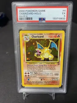 CRACKED Pokemon Charizard Base Set 2 Holo Rare #4 PSA 5 SEE PHOTOS - Image 1