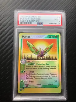 Pokemon Dustox Reverse Holo Ex Ruby and Sapphire 6/109 PSA 9 MINT - Image 1