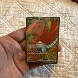Pokemon Ethan's Ho-Oh EX Full Art Holo Fire Pokemon Card 230/182 English - Image 1