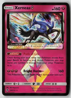 Pokemon TCG SM - Lost Thunder #144/214 Xerneas Prism Star - Image 1