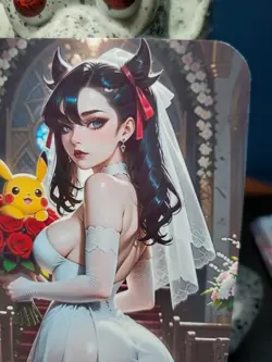1/1 Only 1 Made Marnie Pokemon Pikachu Wedding Roses Southern Customs Waifu Card - Image 3