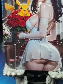 1/1 Only 1 Made Marnie Pokemon Pikachu Wedding Roses Southern Customs Waifu Card - Image 5