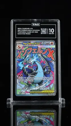 Tag 10!! Pokemon Mega Charizard X EX 023 MEP Promo Holo 2025 English Pokemon TCG - Image 1