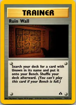 Ruin Wall - Neo Discovery #74/75 Pokemon tcg - Image 1