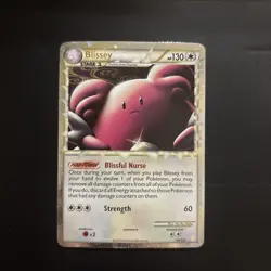 Pokemon TCG Blissey Heartgold & Soulsilver Base Set 106/123 Prime Holo Rare LP - Image 1