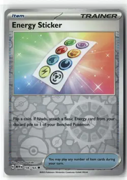 Energy Sticker 159 Reverse Holo 151 Pokemon Uncommon Reverse Holo Near Mint - Image 1