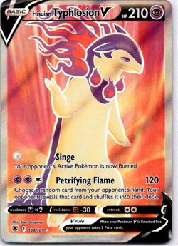 Pokemon TCG Hisuian Typhlosion V 169/189 Astral Radiance Holo Rare Near Mint - Image 1