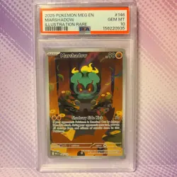 2025 Pokemon Mega Evolution Marshadow 146 Illustration Rare GEM MINT PSA 10 - Image 1
