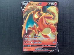 2022 Pokemon Charizard V 017/172 Ultra Rare Sword Shield Brilliant Stars NM - Image 1