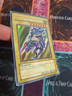 Yu-Gi-Oh! Gaia The Fierce Knight LOB-E006 Ultra Rare 1st Edition MP Euro Print - Image 2