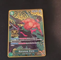 Bandai Roronoa Zoro OP06-118 Secret Rare Holo 2nd Anniv English 9000 Cost 9 - Image 1