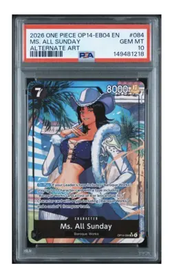 2026 Op14-Eb04-The Azure Sea's Seven MS. All Sunday Alt Art PSA 10 #084 - Image 1