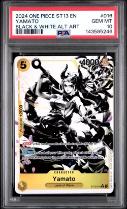2024 ONE PIECE ULTRA DECK ST13-THE THREE BROTHERS #016 YAMATO PSA 10 - Image 1