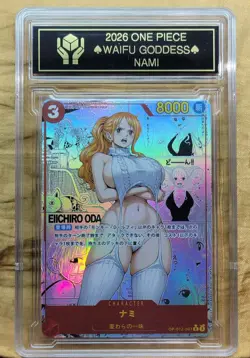 NAMI Waifu Goddess Prismatic Refractor Manga Card CUSTOM MADE Black label - Image 2